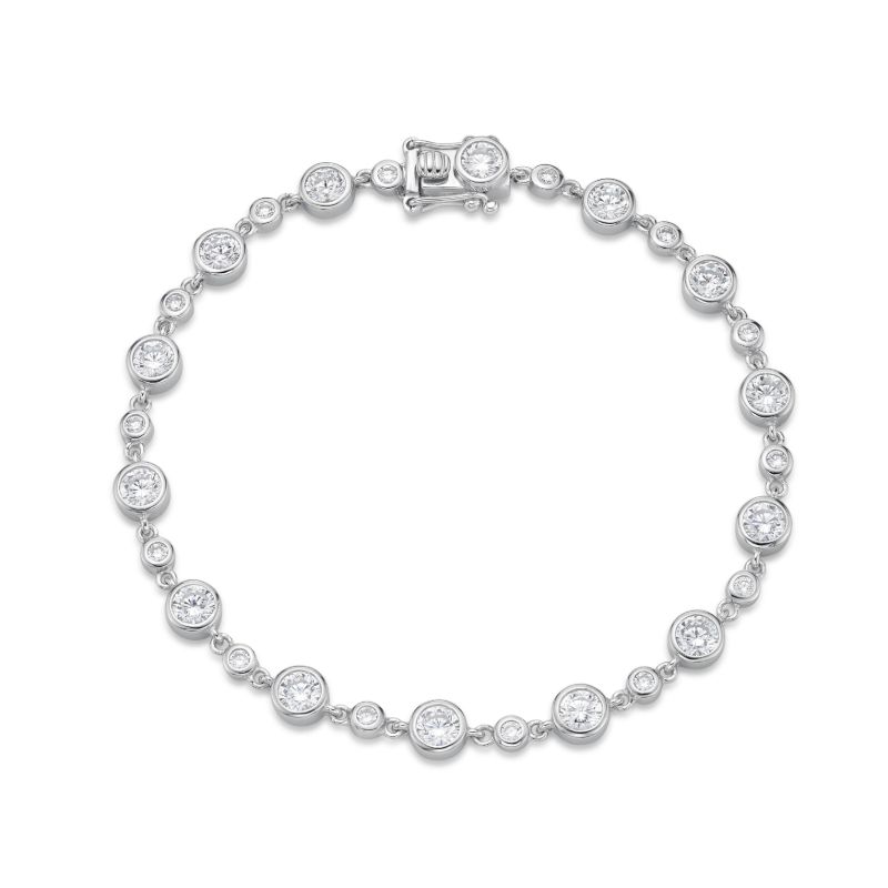 Picture of BIGGY SMALL, SMALL VERSION, CZ, BEZEL, 18cm TENNIS B'L
