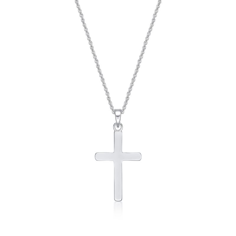 Picture of CROSS, PLAIN SILVER, PEND. with CHAIN