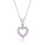 Picture of HEART, 12x CZ, SPLIT BAIL PINK with CHAIN