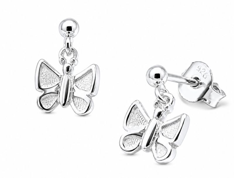Picture of BUTTERFLY BALL STUDS, MATT WINGS