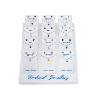 Picture of BEZEL BIRTHSTONE SET Inc.'sEARRINGS & PENDANTS with chains