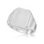 Picture of MENS SIGNET RING, MATT EMERALD SHAPE TOP