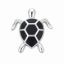 Picture of TURTLE PENDANT, BLACK AGATE INLAY, 20mm LONG