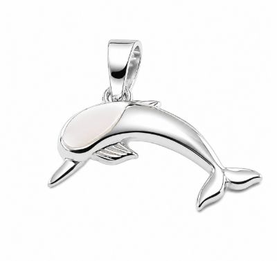 Picture of DOLPHIN PENDANT, MOP INLAY, 20mm LONG