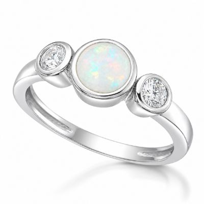 Picture of OPAL, WHT CZ SIDES