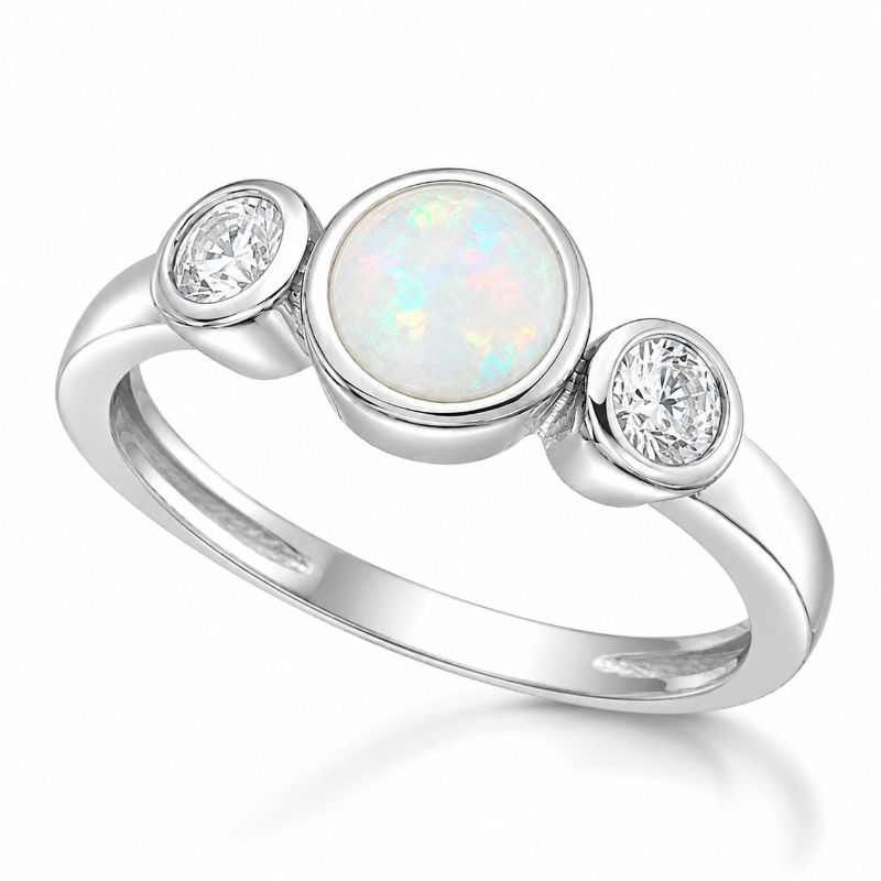 Picture of OPAL, WHT CZ SIDES