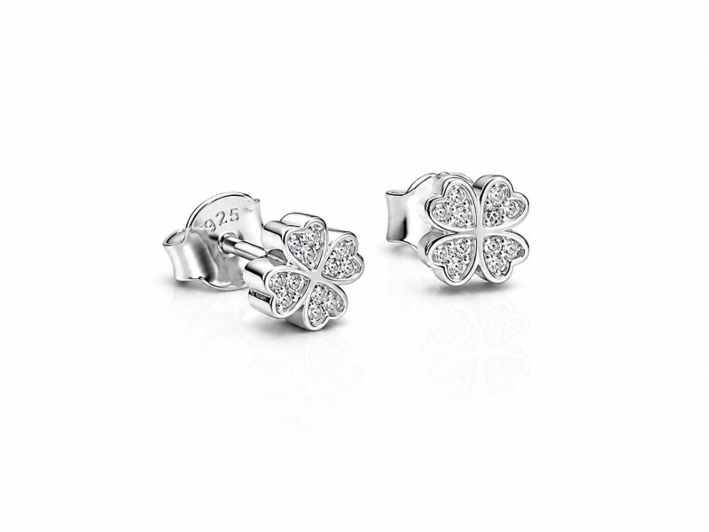 Picture of 0.10ct LGD,4 x 3stone HEARTS, STUDS