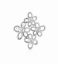 Picture of 4x PETAL + STONES, PENDANT 19mm