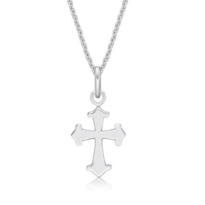 Picture of TINY, ARROW TIP CROSS, 9x11mm with chain