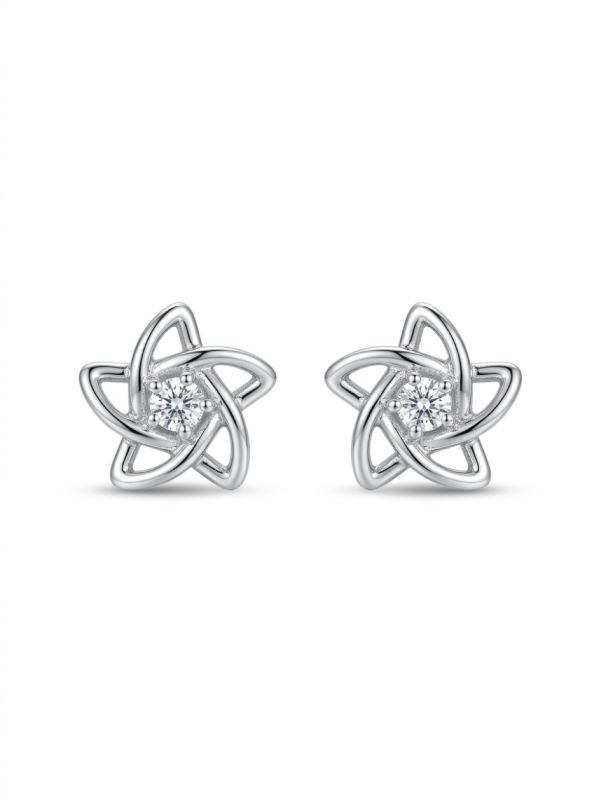 Picture of 0.07ct LGD,5 POINT 9mm STAR, STUDS